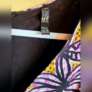 Zara Black and Purple Floral Dress